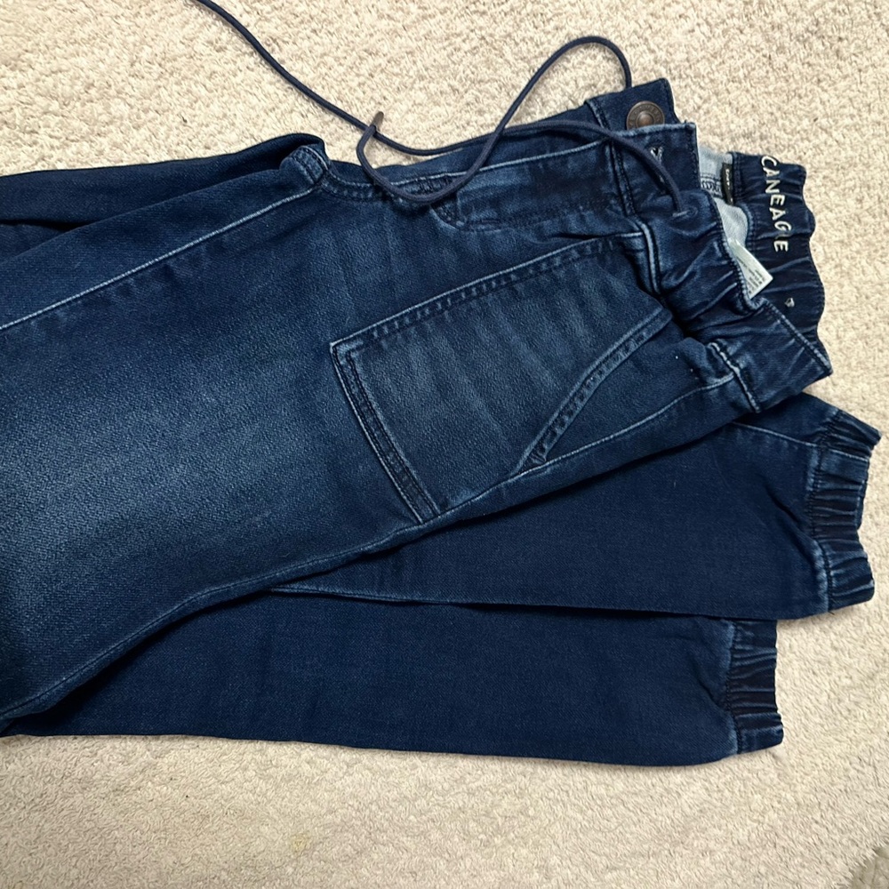 American Eagle Outfitters Dark Blue Ankle Jeans
